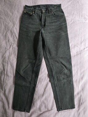 Vintage 90's Levi's 551 High-Rise Straight Jeans — Washed Black